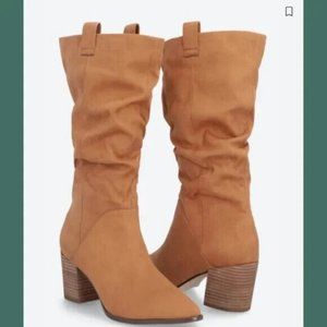 Report Tariq Tall Shaft Boot in Brown Suede size 7 NWOB